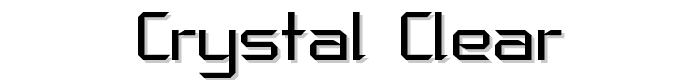 Crystal clear font